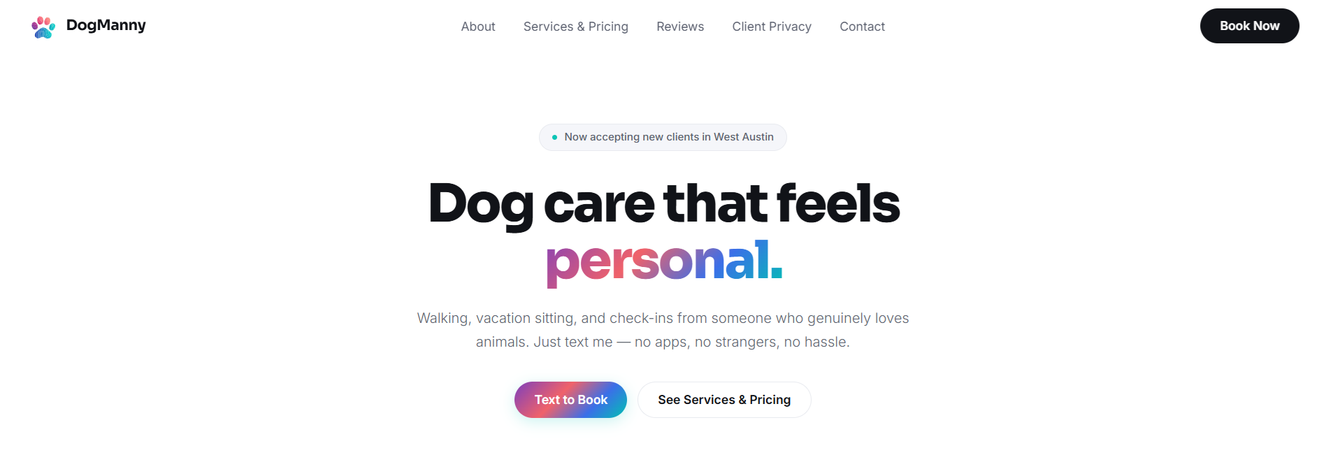 DogManny Austin website